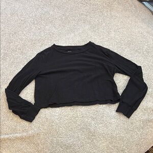 Aeropostale Black Long Sleeve Crop Top